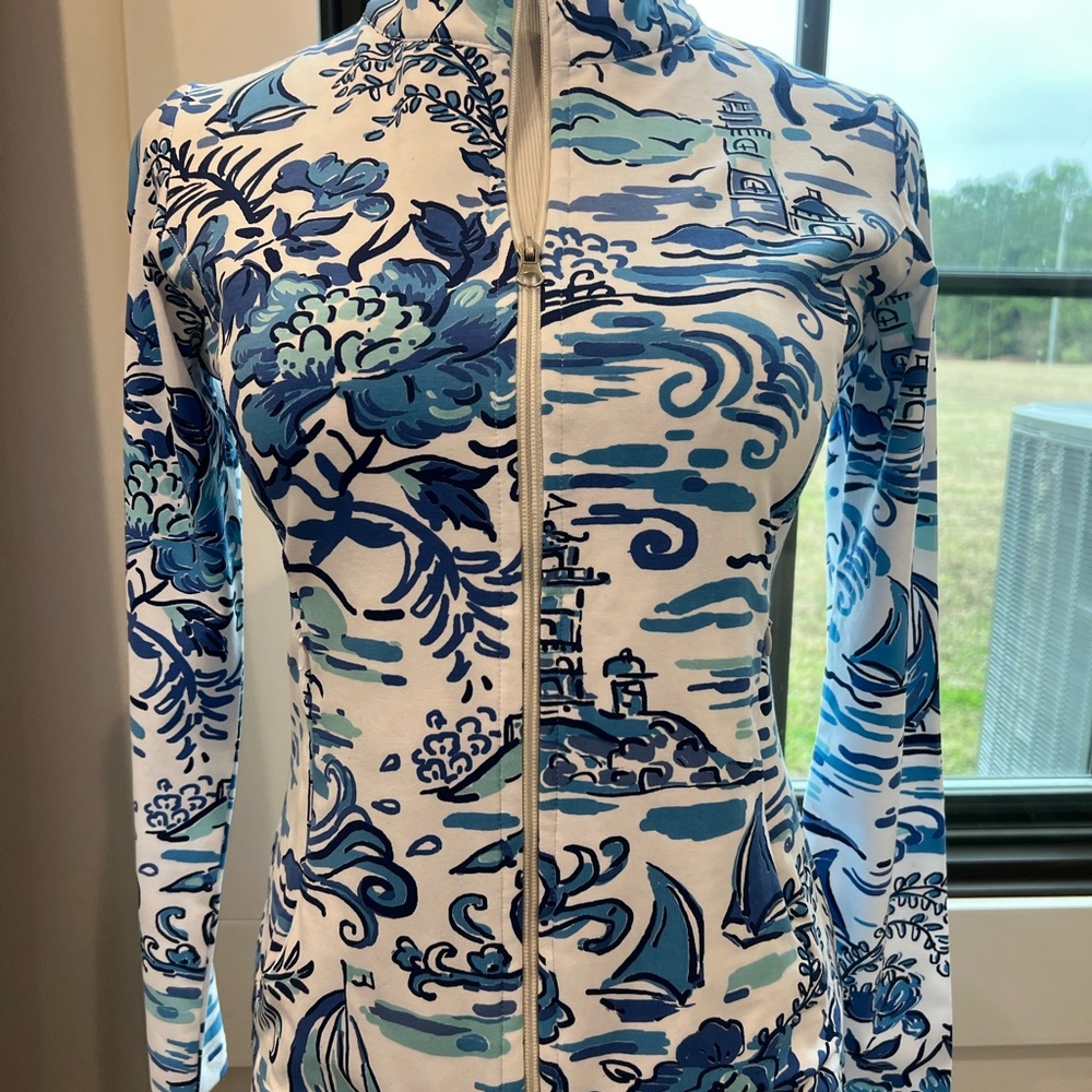 Nautical Blue and White Women's Jacket
